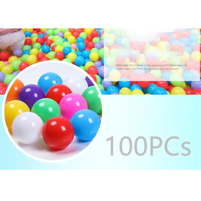 100PCS Outdoor Sport Ball Colorful Soft Water Swim Pool Ocean Wave Ball Baby Eco-Friendly Stress Air Ball Tent Toys for Children - Slobuy