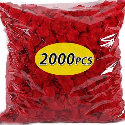 2000/100Pcs Artificial Fake Rose Petals Colorful Simulation Silk Rose Petal For Valentines Day Wedding Party Romantic Decoration - Slobuy