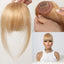 100% Human Hair Bangs Natural Brown Wispy Bang Hair Clip in Bangs Fringe with Temples Hairpiece for Women Clip on Air Bang 4.5in - Slobuy