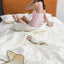 100% Washed Silk Summer Quilt Embroidery Smooth Ice Cooling Comforter for Bed Silky Solid Blanket Soft Cool Summer Blanket - Slobuy