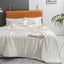 100% Washed Silk Summer Quilt Embroidery Smooth Ice Cooling Comforter for Bed Silky Solid Blanket Soft Cool Summer Blanket - Slobuy