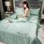 100% Washed Silk Summer Quilt Embroidery Smooth Ice Cooling Comforter for Bed Silky Solid Blanket Soft Cool Summer Blanket - Slobuy
