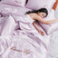 100% Washed Silk Summer Quilt Embroidery Smooth Ice Cooling Comforter for Bed Silky Solid Blanket Soft Cool Summer Blanket - Slobuy
