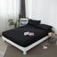 100% Waterproof Solid Bed Fitted Sheet Nordic Adjustable Mattress Covers Four Corners with Elastic Band Multi Size Bed Sheet - Slobuy