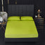 100% Waterproof Solid Bed Fitted Sheet Nordic Adjustable Mattress Covers Four Corners with Elastic Band Multi Size Bed Sheet - Slobuy