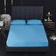 100% Waterproof Solid Bed Fitted Sheet Nordic Adjustable Mattress Covers Four Corners with Elastic Band Multi Size Bed Sheet - Slobuy