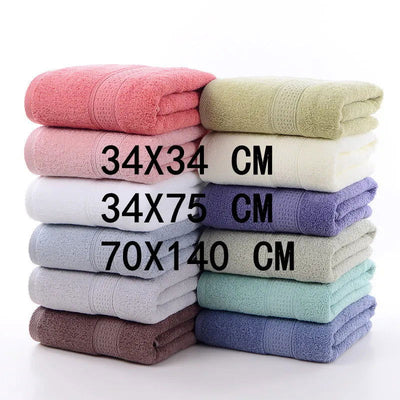 100% cotton face towel absorbent pure hand wash hair shower microfiber towel bathroom family hotel - Slobuy
