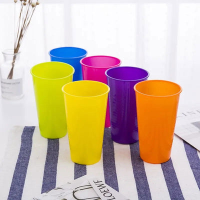 100pcs Disposable Plastic Cups Everyday Use Sturdy Plastic Party Cups For All Occasions Available In Many Color Party Supplies - Slobuy