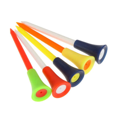 100pcs Golf Tees Mix Colors 83mm Plastic Durable Rubber Cushion Top Golf Ball Holder Golf Accessories - Slobuy