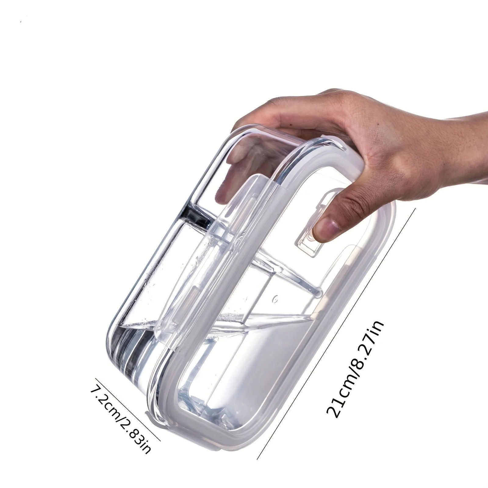 1040ML Multi-grid Glass Lunch Box Meal Prep Containers Glass Food Storage Containers With Lids Kitchen Storage & Organization - Slobuy