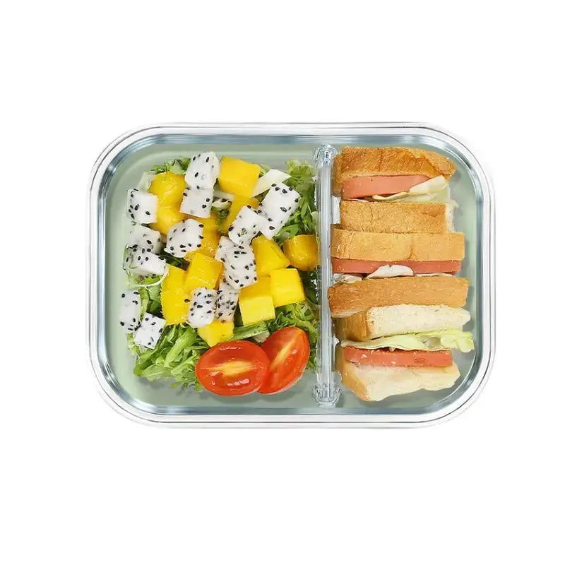 1040ML Multi-grid Glass Lunch Box Meal Prep Containers Glass Food Storage Containers With Lids Kitchen Storage & Organization - Slobuy