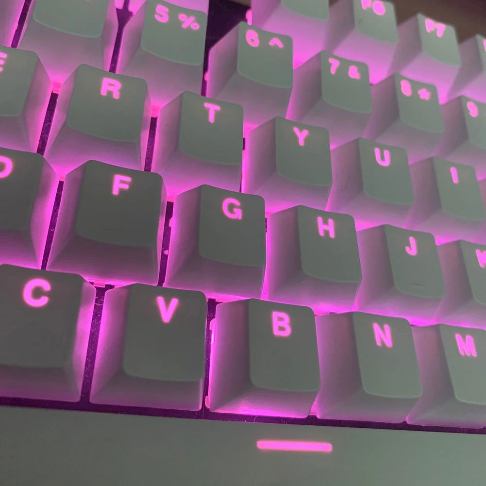 104pcs Universal Mechanical Keyboard Keycaps Ergonomic Blank Keycaps For Cherry MX Mechanical Keyboard Replacement Backlit Key - Slobuy