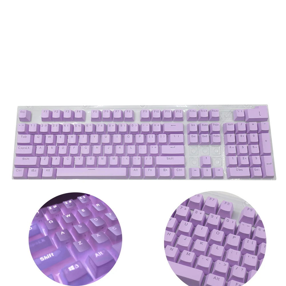 104pcs Universal Mechanical Keyboard Keycaps Ergonomic Blank Keycaps For Cherry MX Mechanical Keyboard Replacement Backlit Key - Slobuy