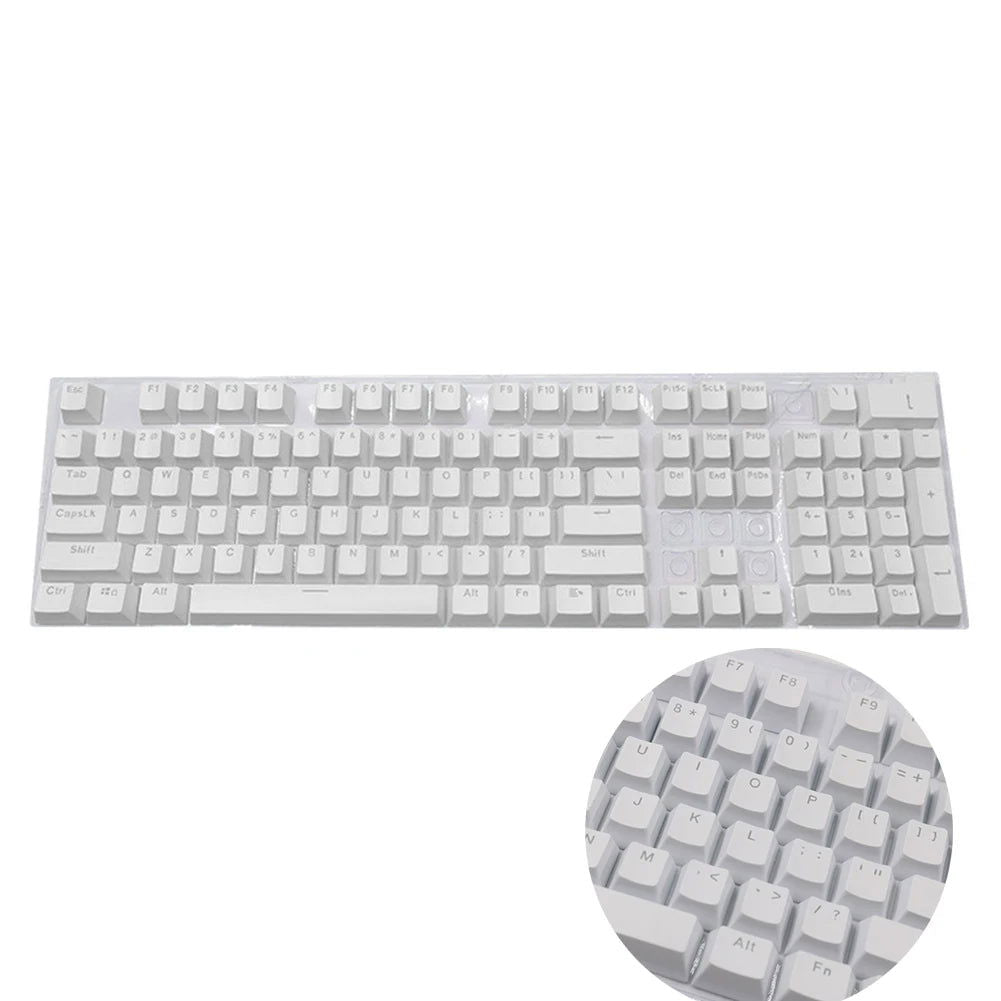 104pcs Universal Mechanical Keyboard Keycaps Ergonomic Blank Keycaps For Cherry MX Mechanical Keyboard Replacement Backlit Key - Slobuy