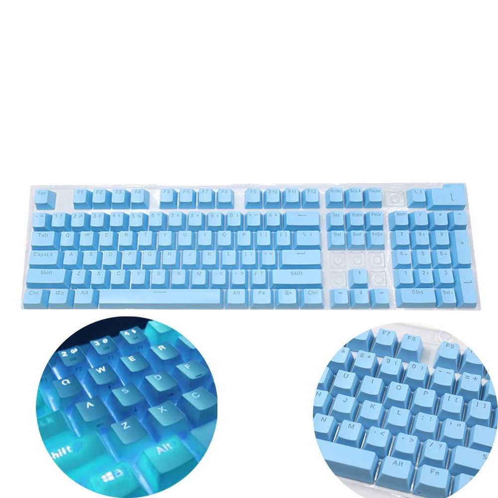 104pcs Universal Mechanical Keyboard Keycaps Ergonomic Blank Keycaps For Cherry MX Mechanical Keyboard Replacement Backlit Key - Slobuy