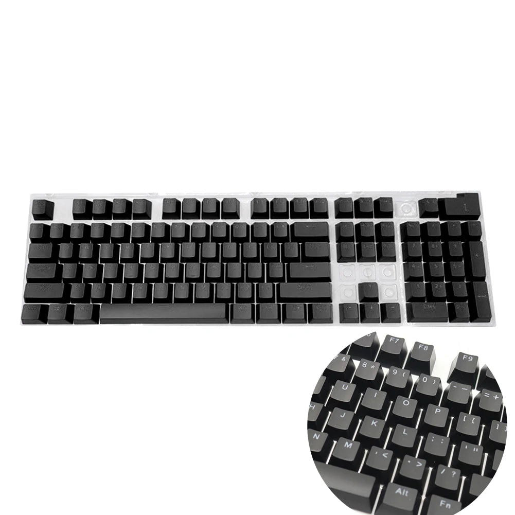 104pcs Universal Mechanical Keyboard Keycaps Ergonomic Blank Keycaps For Cherry MX Mechanical Keyboard Replacement Backlit Key - Slobuy