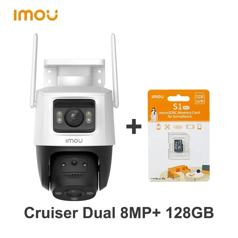 IMOU Cruiser Dual 8MP/10MP Dual Lens Outdoor PT Camera Home Security IP Camera AI Human & Vehicle Detection Surveillance Camera - Slobuy