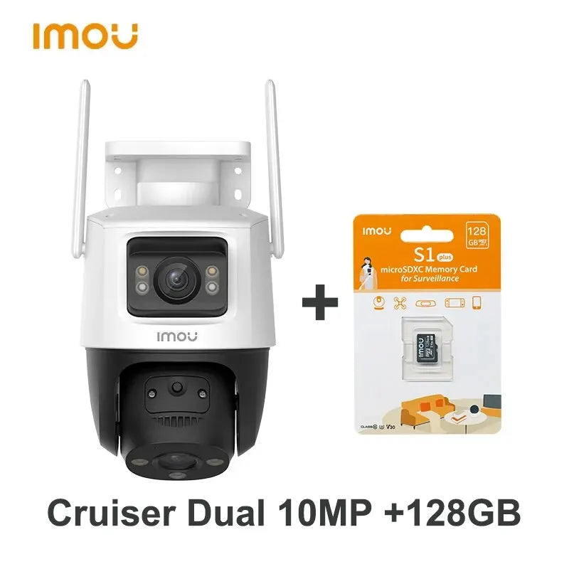 IMOU Cruiser Dual 8MP/10MP Dual Lens Outdoor PT Camera Home Security IP Camera AI Human & Vehicle Detection Surveillance Camera - Slobuy