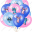10PCS 12Inch Disney Lilo and Stitch  Latex Balloon Set Globo Boy Girl's Birthday Party Baby Shower Party Decorations Kid Toys - Slobuy