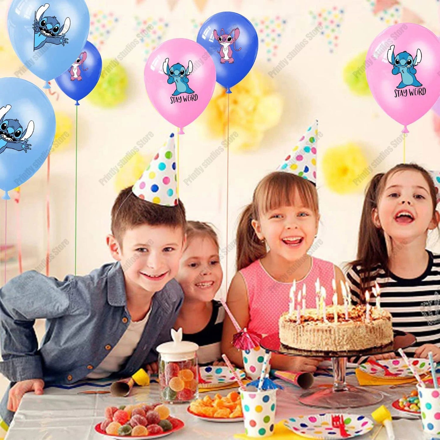 10PCS 12Inch Disney Lilo and Stitch  Latex Balloon Set Globo Boy Girl's Birthday Party Baby Shower Party Decorations Kid Toys - Slobuy