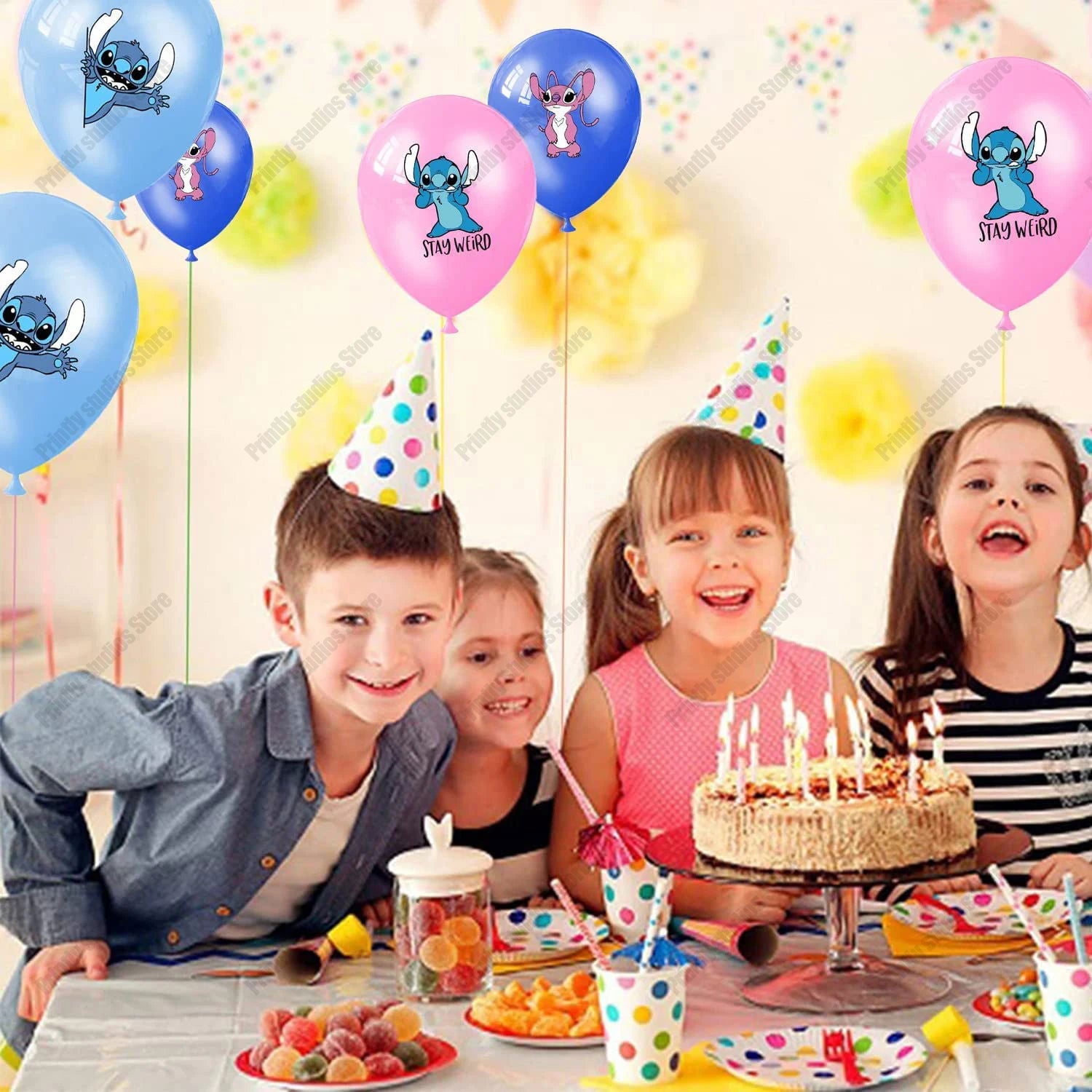 10PCS 12Inch Disney Lilo and Stitch  Latex Balloon Set Globo Boy Girl's Birthday Party Baby Shower Party Decorations Kid Toys - Slobuy
