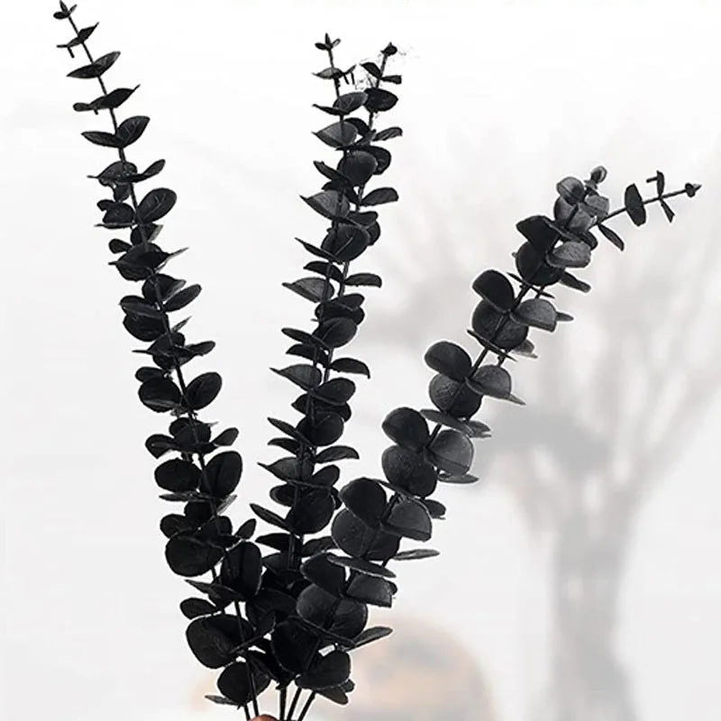 10PCS Gold Eucalyptus Leaf Artificial Plants Diy Christmas Fake Plant Flower Bouquet Ornament Home Garden Party Wedding Decor - Slobuy