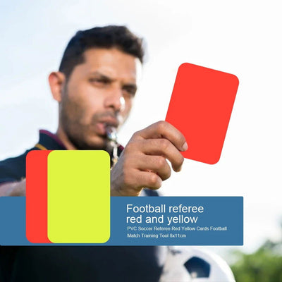 2/10Pcs PVC Soccer Referee Red Yellow Card Football Match Training Tool 3.2x4.3 inch Warning and Ejection Card Football Supplies - Slobuy