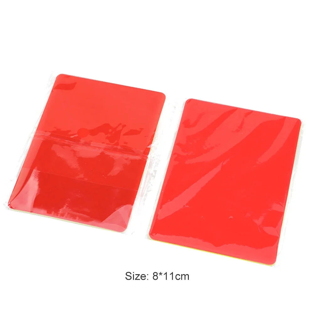 2/10Pcs PVC Soccer Referee Red Yellow Card Football Match Training Tool 3.2x4.3 inch Warning and Ejection Card Football Supplies - Slobuy