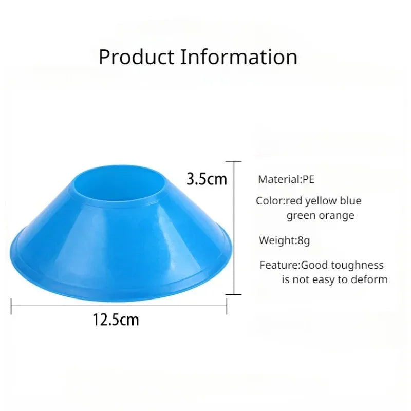 10Pcs Soccer Cones Disc Football Training Discs With Carry Bag Holder Agility Exercise Field Markers Sports Training Equipment - Slobuy