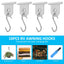 10Pcs Sturdy Awning Hooks for RV S Shaped Camping Awning Hooks Metal Party Light Hangers Hats Outdoor Camper Hanging Accessories - Slobuy