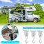 10Pcs Sturdy Awning Hooks for RV S Shaped Camping Awning Hooks Metal Party Light Hangers Hats Outdoor Camper Hanging Accessories - Slobuy