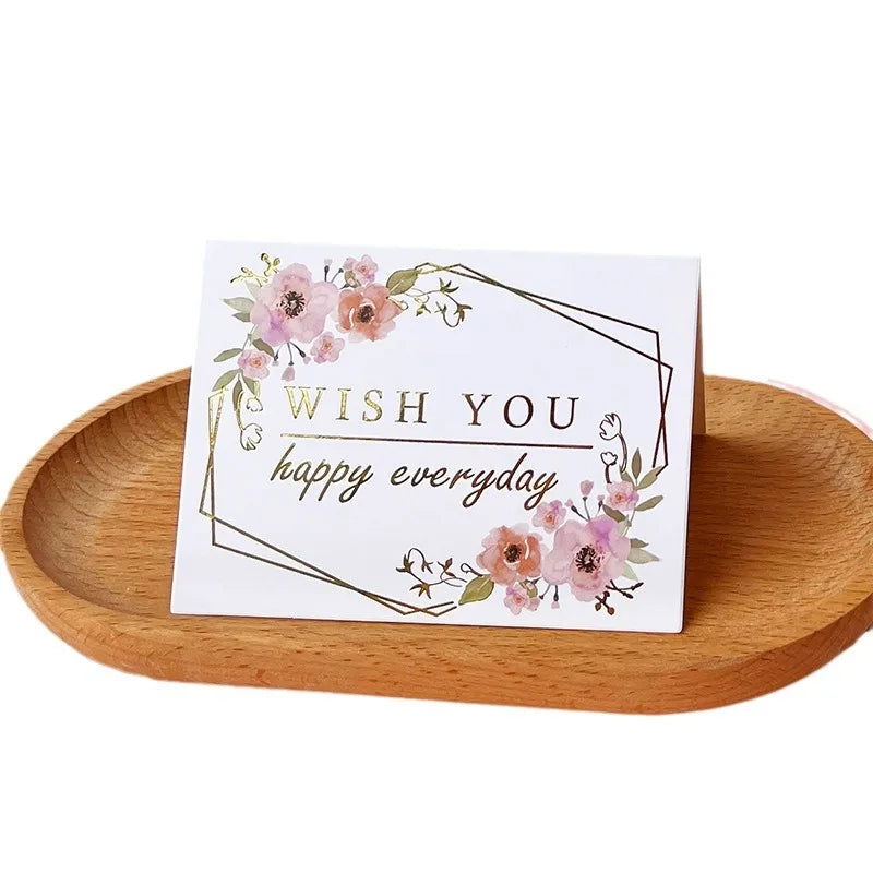 50/10Pcs Thank You Greeting Paper Envelopes Wedding Card New Year Blessing Postcards Business Invitations Party Supplies - Slobuy