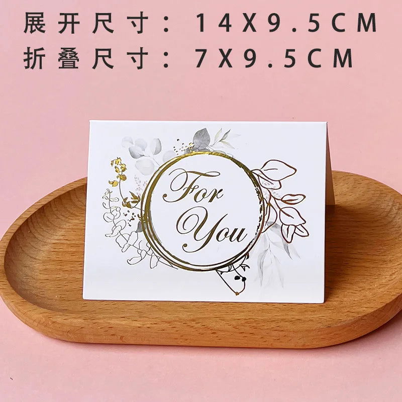 50/10Pcs Thank You Greeting Paper Envelopes Wedding Card New Year Blessing Postcards Business Invitations Party Supplies - Slobuy