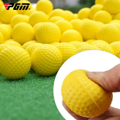 10Pcs Yellow PU Foam Golf Balls Sponge Elastic Indoor Outdoor Practice Training - Slobuy