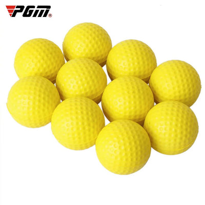 10Pcs Yellow PU Foam Golf Balls Sponge Elastic Indoor Outdoor Practice Training - Slobuy