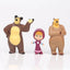 10Pieces Masha and the Bear Action Figure Anime Model Cartoon Toys For Friends gifts - Slobuy