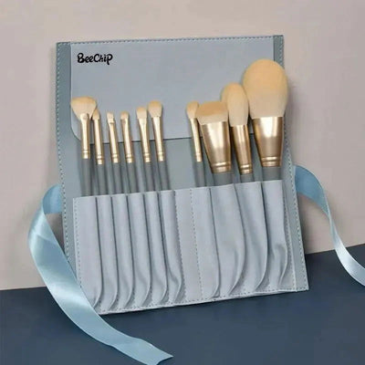 10Portable Soft-Bristled Makeup Brushes Morandi Color Makeup Brush Set Novice Beginners Advanced Full Set of Makeup Tools - Slobuy