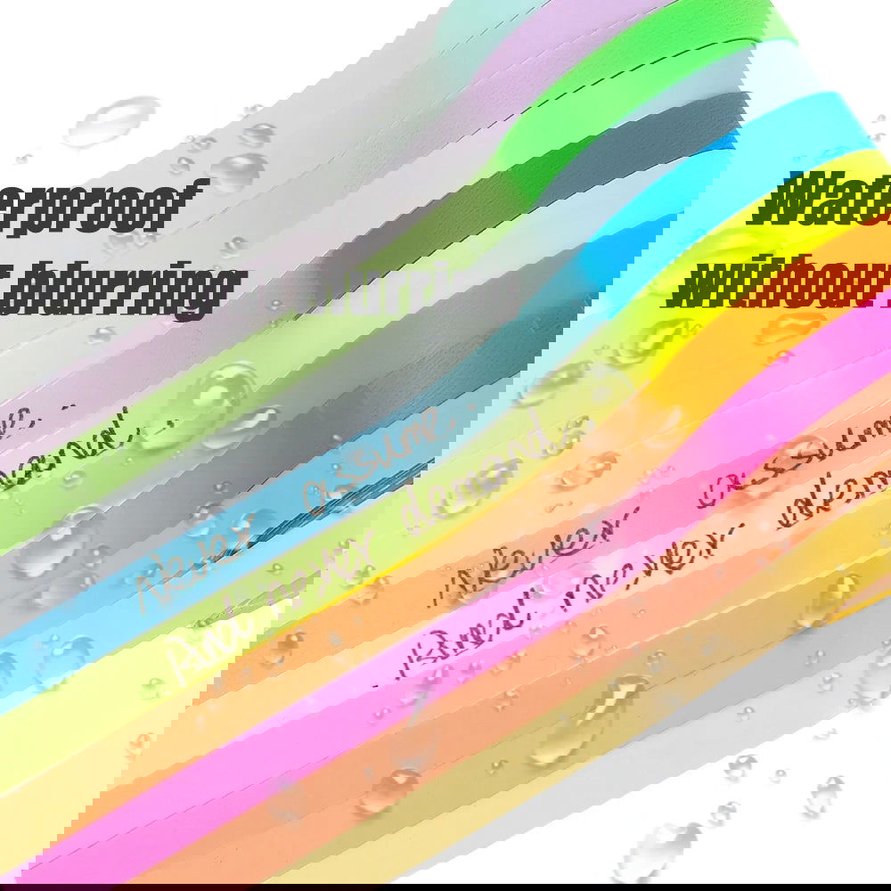 5/10Roll Waterproof Index Stickers Transparent Fluorescent Tape Tabs Reading Note Stationery Label School Office Students Gift - Slobuy