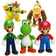 10~14CM Super Mario Bros PVC Action Figure Toys Dolls Model Set Luigi Yoshi Donkey Kong Mushroom For Kids Birthday Gifts - Slobuy