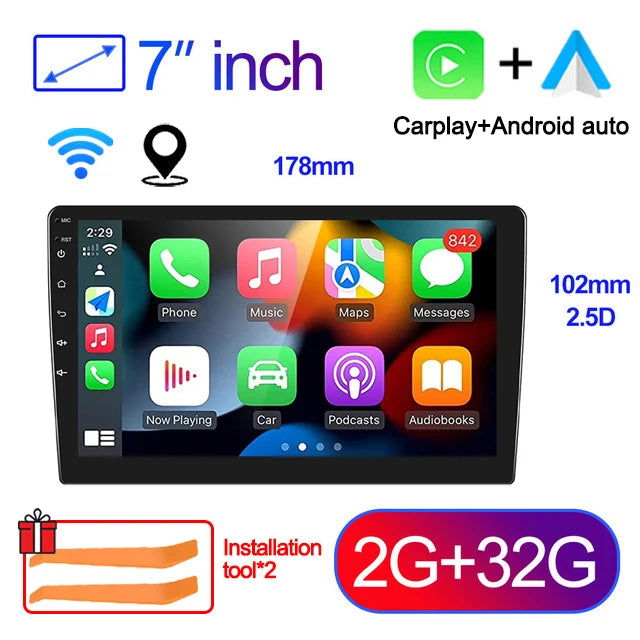 7"/9"/10" Android 11 Car Radio Androidauto Carplay 2 Din GPS Car Audio Automotive Multimedia Player car intelligent systems - Slobuy