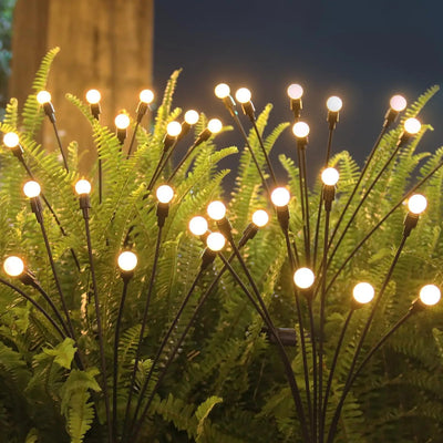6/8/10 LED Solar Powered Garden Lights Firefly Lights Outdoor Waterproof Vibrant Swaying Lights for Patio Pathway Decoration - Slobuy