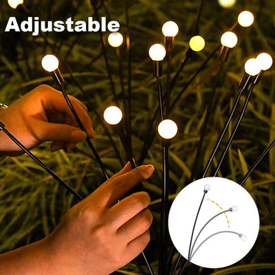 6/8/10 LED Solar Powered Garden Lights Firefly Lights Outdoor Waterproof Vibrant Swaying Lights for Patio Pathway Decoration - Slobuy