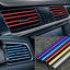 10 Pcs 20cm Car Air Conditioner Vent Outlet Trim Strips U Shape Chrome PVC Colorful Shiny Car Trim Strips for Car Decoration - Slobuy