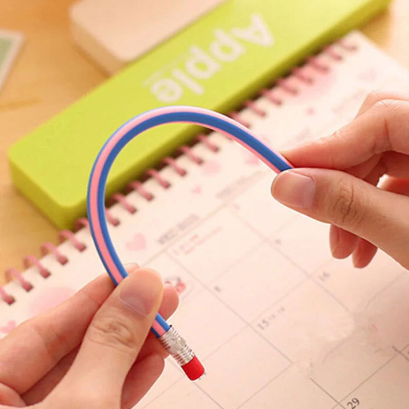 10 Pieces Cute Candy Color Soft Flexible Standard Pencils Stationery - Slobuy
