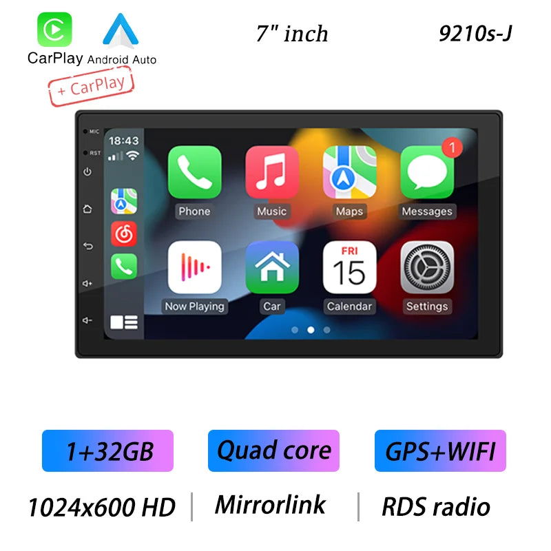 BQCC 4core 2 Din Car Radio Androidauto Carplay Android 11 4G GPS Car Audio 7"/9"/10" WIFI BT IPS Automotive Multimedia Player - Slobuy