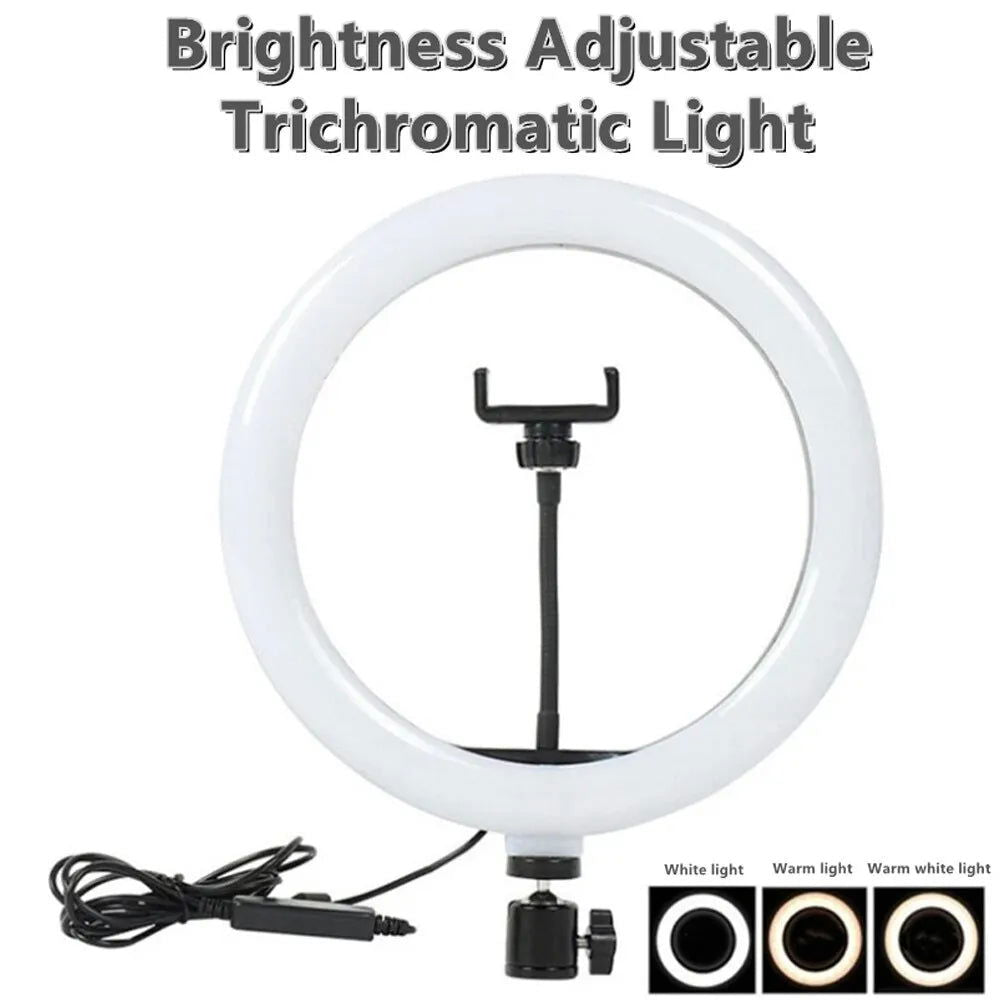 10inch Selfie Ring Light, Photography Fill Light Led Ring Lamp Ringlight for Video Recording Live Broadcast Selfie Led Lamp - Slobuy
