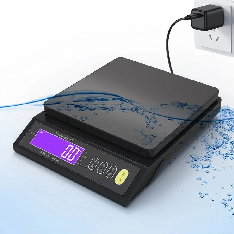 5kg/10kgDigital Electronic Kitchen Scale Household Multifunction Stainless Steel Measuring Weighing Baking Tool with LCD Display - Slobuy