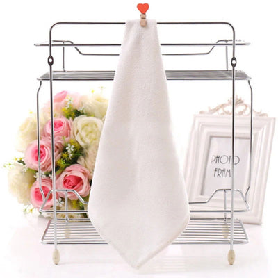 10pc White Soft Microfiber Fabric Face Towel Hotel Bath Towel Wash Cloths Hand Towels Portable Multifunctional Cleaning Towel - Slobuy