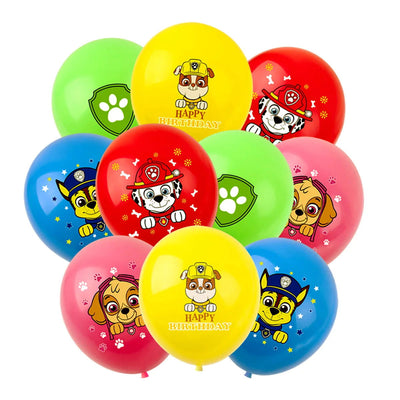 10pcs12 inch Paw Patrol Solid Color Latex Balloon Children's Happy Birthday Party Decoration Baby Shower Globos Balloon Toy - Slobuy