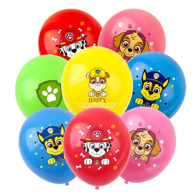 10pcs12 inch Paw Patrol Solid Color Latex Balloon Children's Happy Birthday Party Decoration Baby Shower Globos Balloon Toy - Slobuy